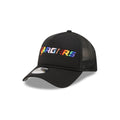 Los Angeles Chargers Rainbow Wordmark 9FORTY A-Frame Trucker Hat