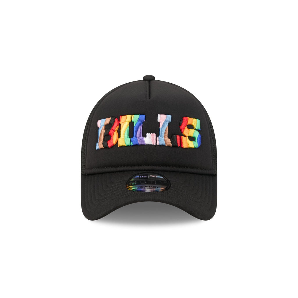 Buffalo Bills Rainbow Wordmark 9FORTY A-Frame Trucker Hat