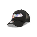 Washington Nationals Rainbow Wordmark 9FORTY A-Frame Trucker Hat