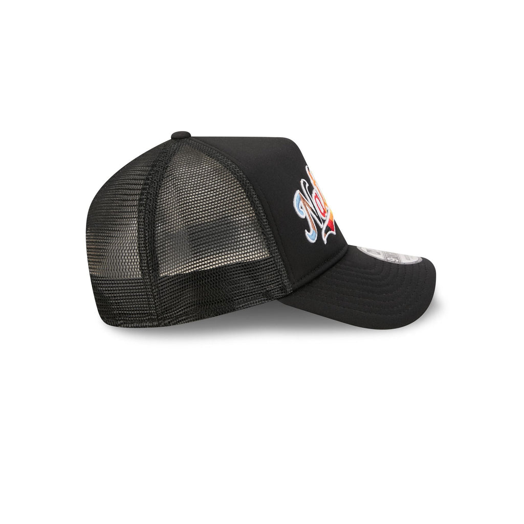 Washington Nationals Rainbow Wordmark 9FORTY A-Frame Trucker Hat