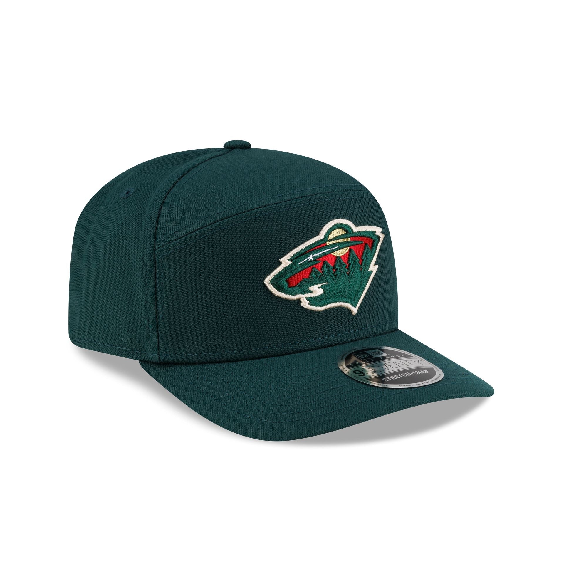 Minnesota Wild Poly Split Panel 9SEVENTY Stretch-Snap Hat