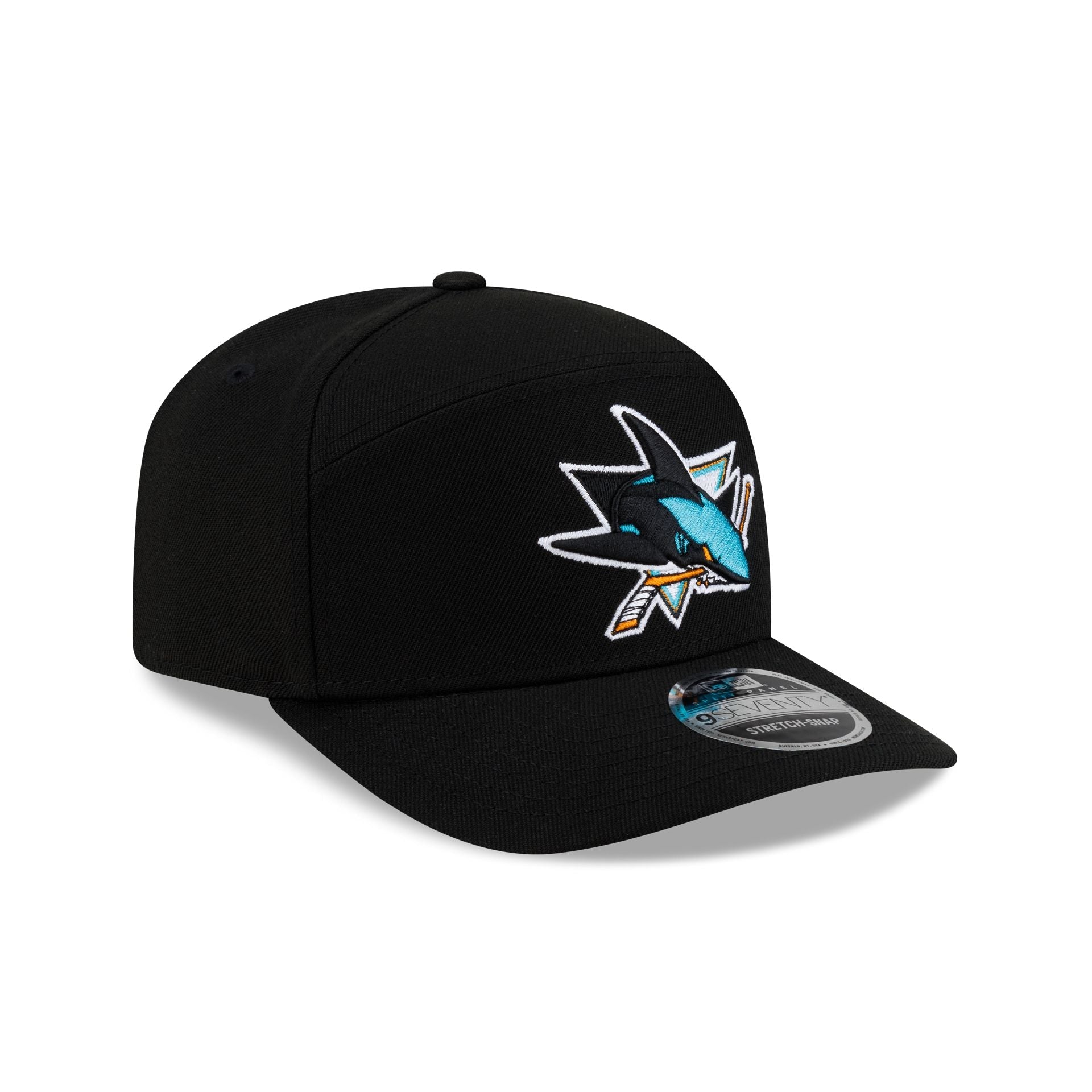 San Jose Sharks Poly Split Panel 9SEVENTY Stretch-Snap Hat