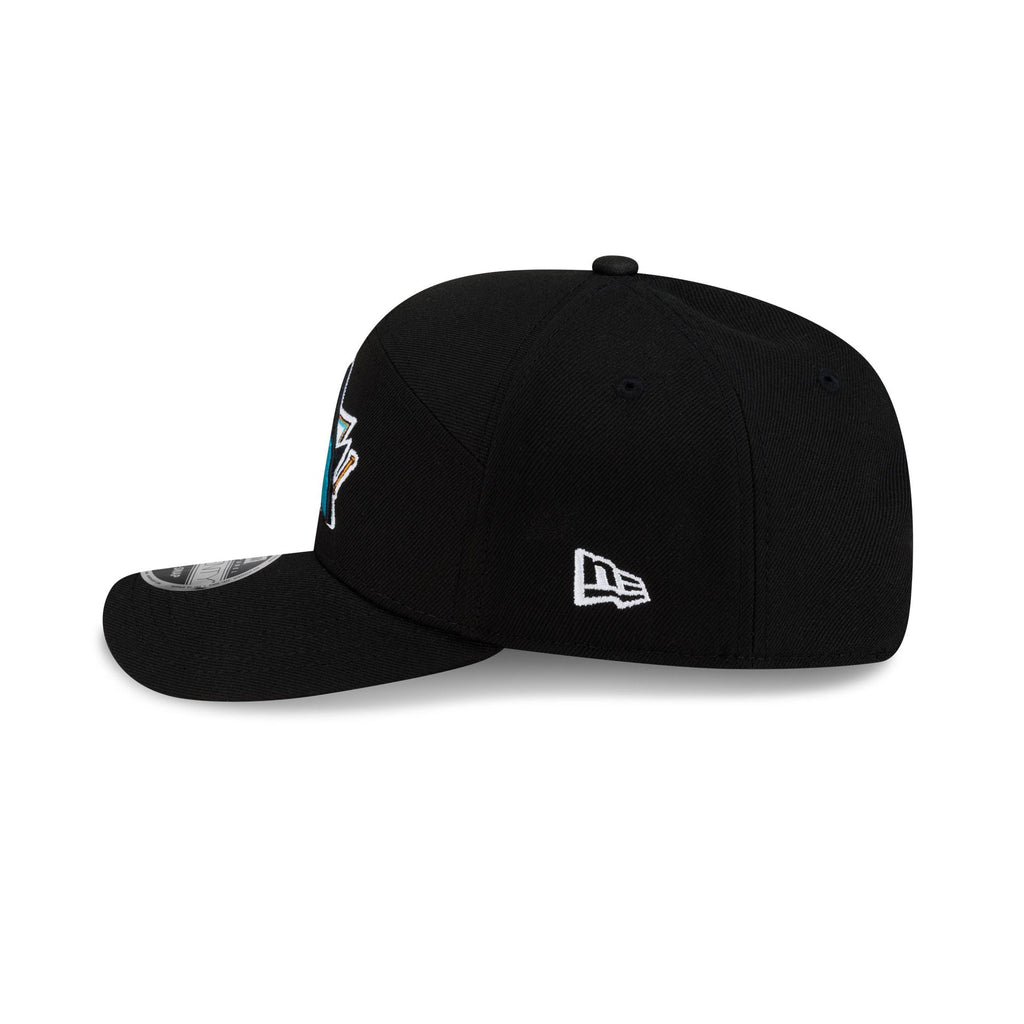 San Jose Sharks Poly Split Panel 9SEVENTY Stretch-Snap Hat
