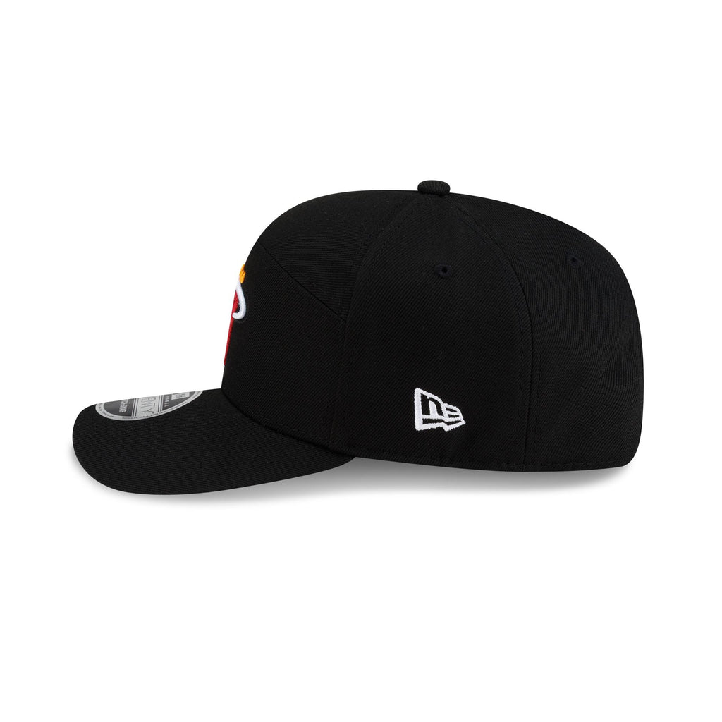 Miami Heat Poly Split Panel 9SEVENTY Stretch-Snap Hat