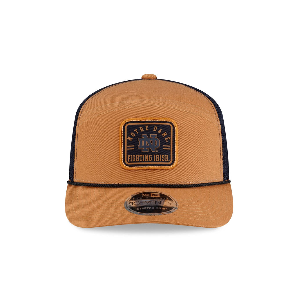 Notre Dame Fighting Irish Light Bronze Split Panel 9SEVENTY Trucker Hat