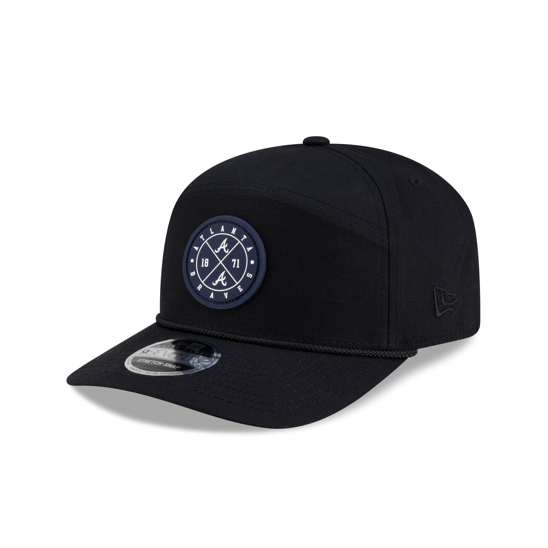 Atlanta Braves Cotton Ripstop Split Panel 9SEVENTY Stretch-Snap Hat