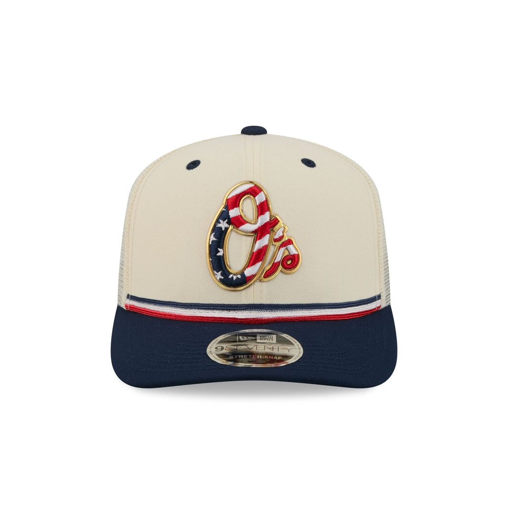 Baltimore Orioles Independence Day 2026 9SEVENTY Trucker Hat