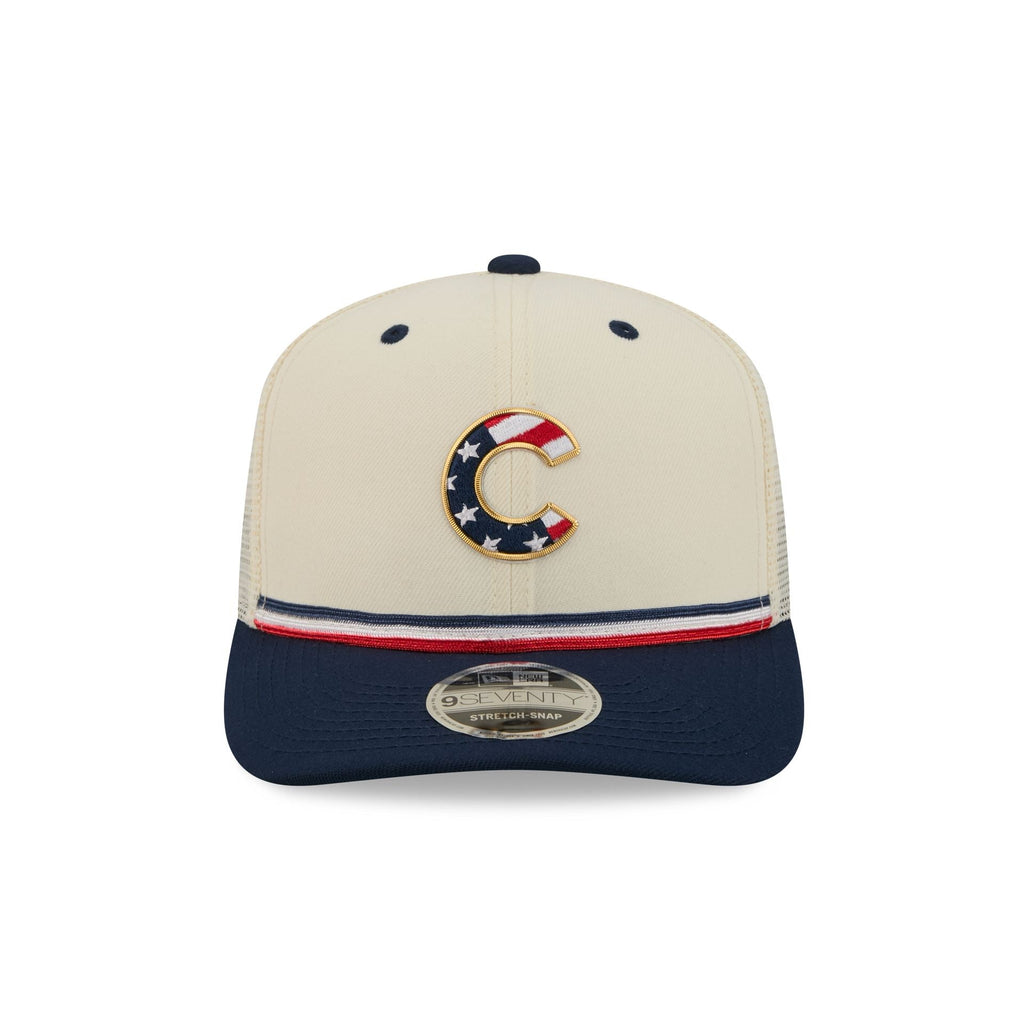 Chicago Cubs Independence Day 2026 9SEVENTY Trucker Hat