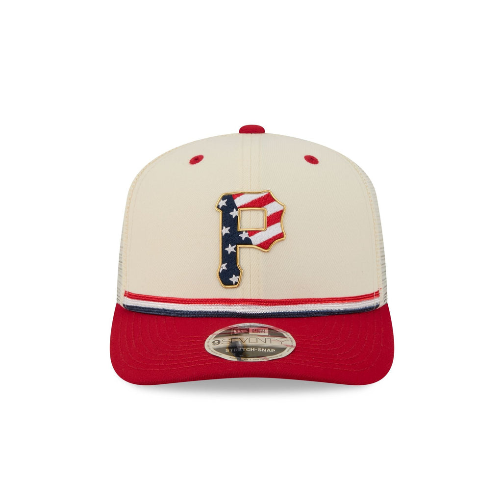 Pittsburgh Pirates Independence Day 2026 9SEVENTY Trucker Hat