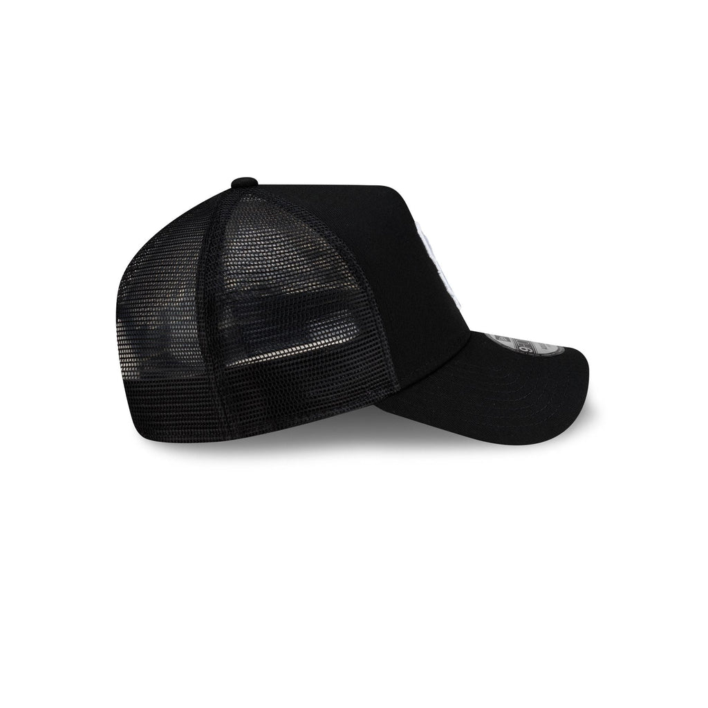 San Francisco Giants Side Script Black 9FORTY A-Frame Trucker Hat
