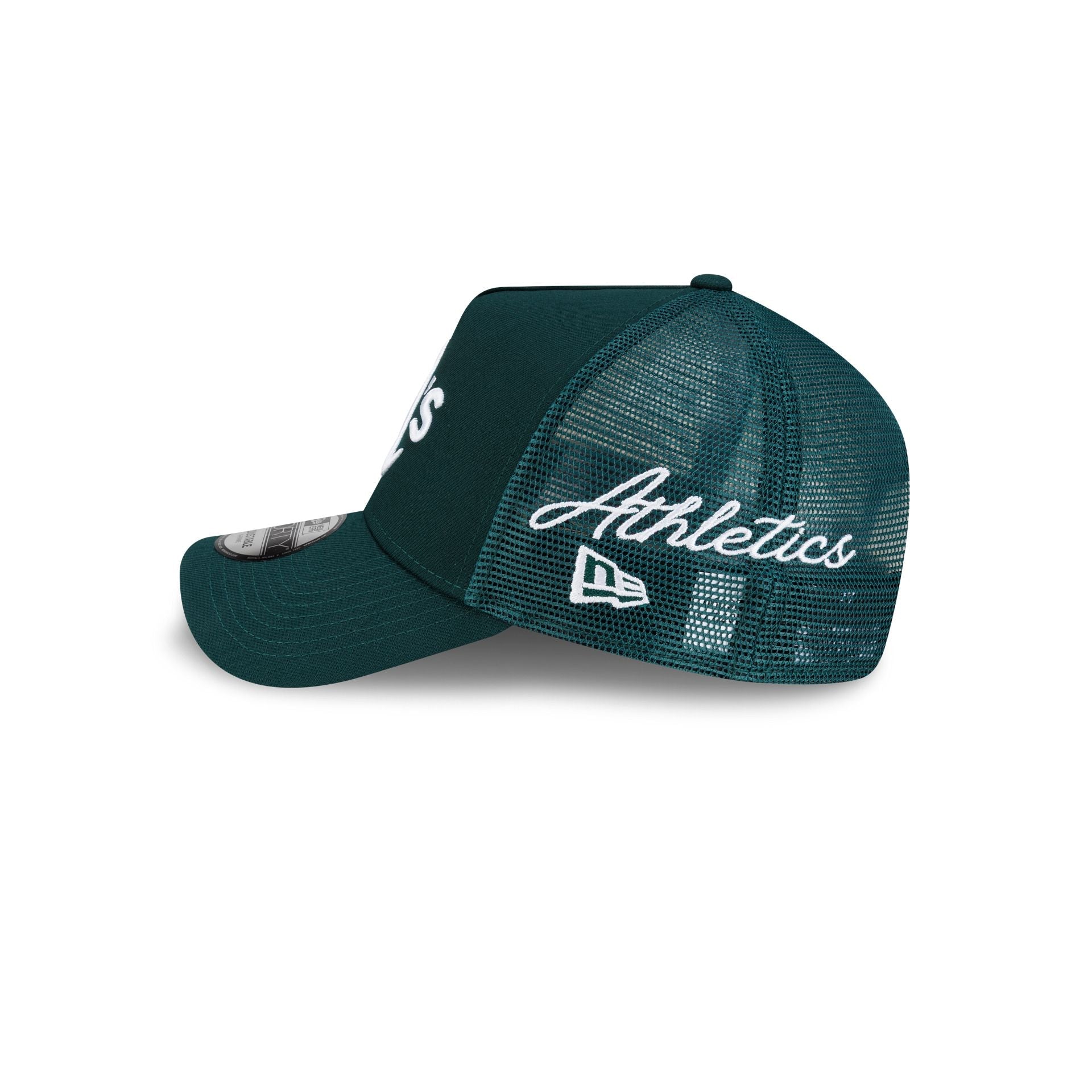 Athletics Side Script 9FORTY A-Frame Trucker Hat