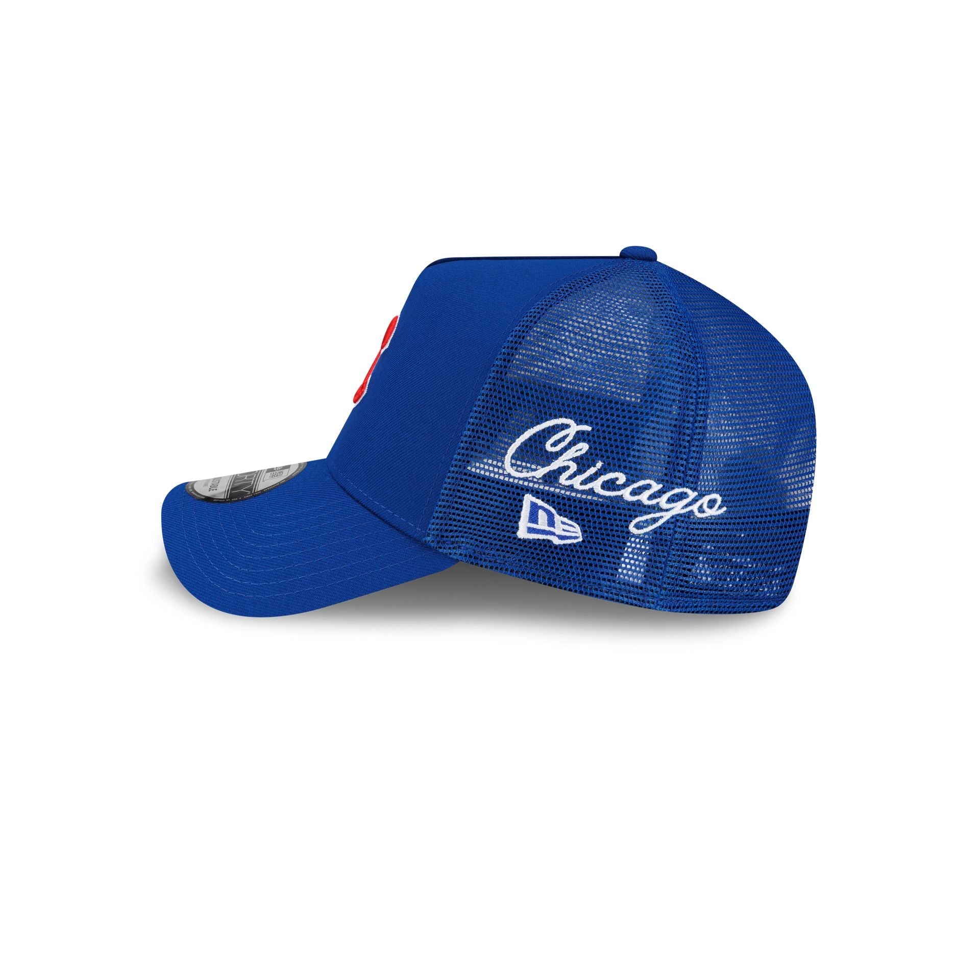 Chicago Cubs Side Script 9FORTY A-Frame Trucker Hat