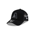 Arizona Diamondbacks Side Script Black 9FORTY A-Frame Trucker Hat