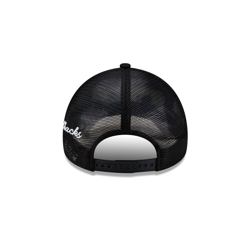 Arizona Diamondbacks Side Script Black 9FORTY A-Frame Trucker Hat