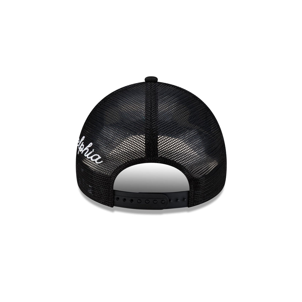 Philadelphia Eagles Side Script Black 9FORTY A-Frame Trucker Hat