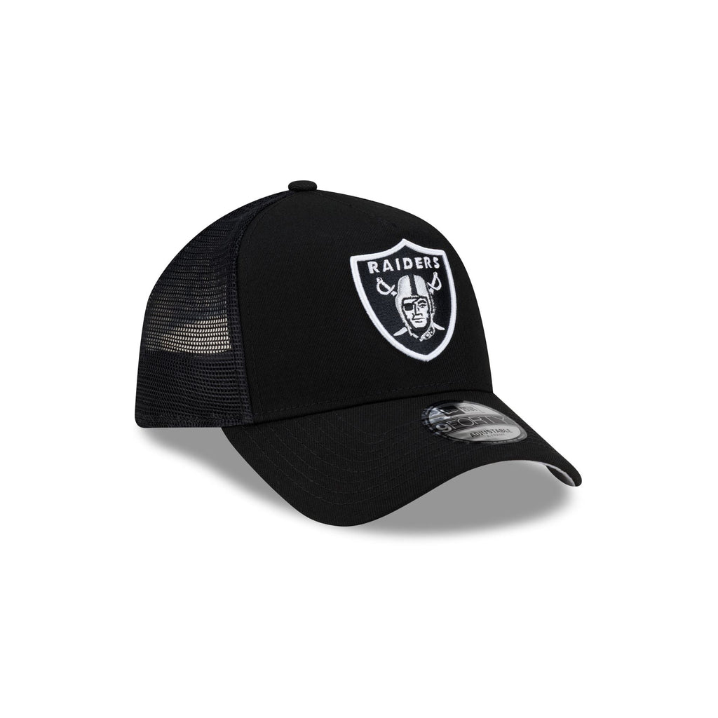 Las Vegas Raiders Side Script 9FORTY A-Frame Trucker Hat