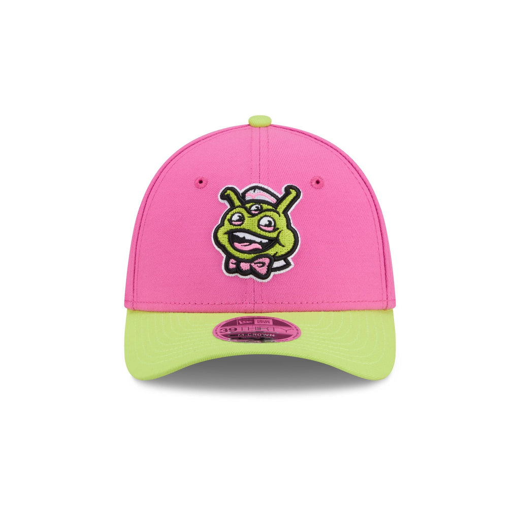 Binghamton Rumble Ponies Theme Night Pink 39THIRTY M-Crown Stretch Fit Hat