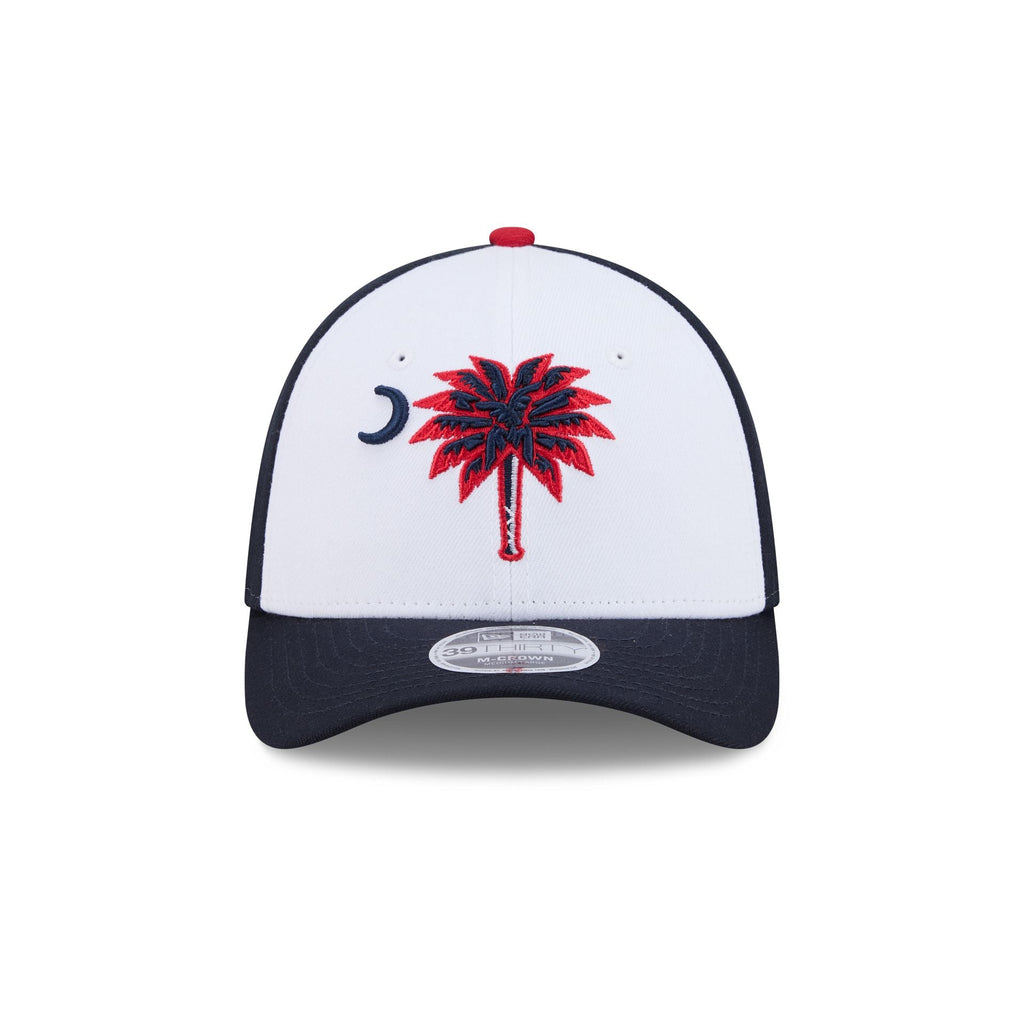 Myrtle Beach Pelicans Theme Night Navy 39THIRTY M-Crown Stretch Fit Hat