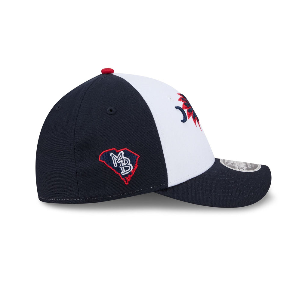Myrtle Beach Pelicans Theme Night Navy 39THIRTY M-Crown Stretch Fit Hat