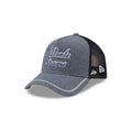 Atlanta Braves Navy Brushed Chambray 9FORTY A-Frame Trucker Hat