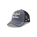 New York Yankees Navy Brushed Chambray 9FORTY A-Frame Trucker Hat