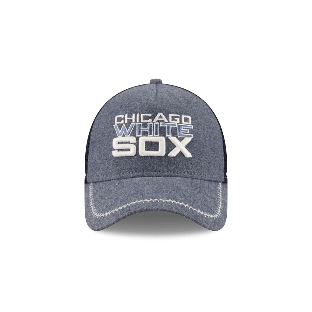 Chicago White Sox Navy Brushed Chambray 9FORTY A-Frame Trucker Hat