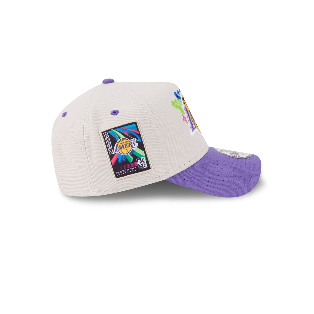 Los Angeles Lakers Hardwood Classics Retro Stone 9FORTY A-Frame Snapback Hat