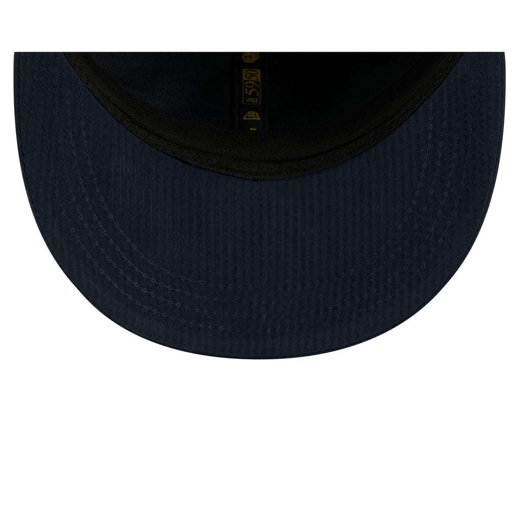 New Era Cap Navy Seersucker Retro Crown 59FIFTY Fitted Hat