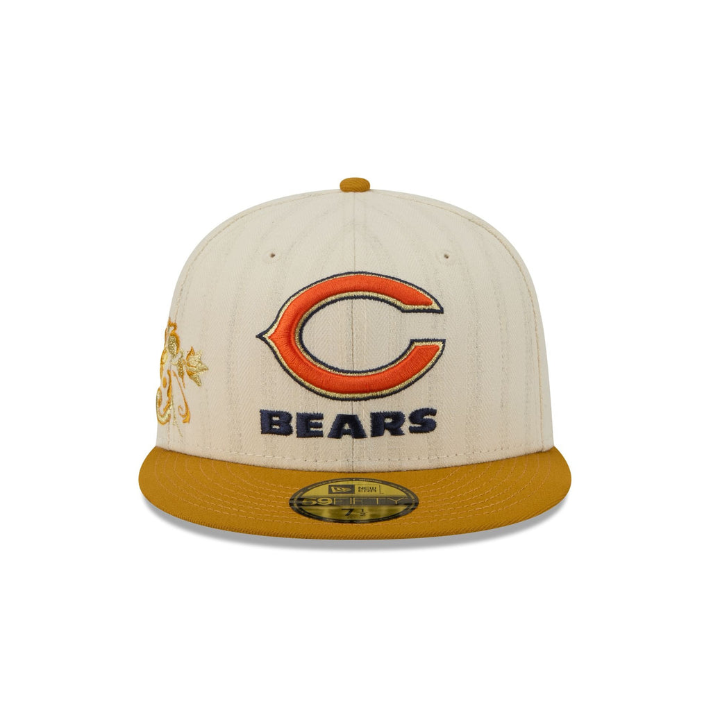 Chicago Bears Chrome Herringbone 59FIFTY Fitted Hat