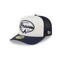 Atlanta Braves Chrome 59FIFTY Fitted Trucker Hat