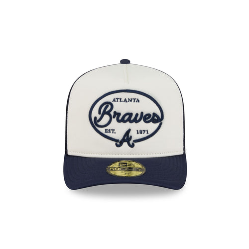 Atlanta Braves Chrome 59FIFTY Fitted Trucker Hat