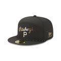 Pittsburgh Pirates Gold Logo Rope Split Panel 59FIFTY Fitted Hat