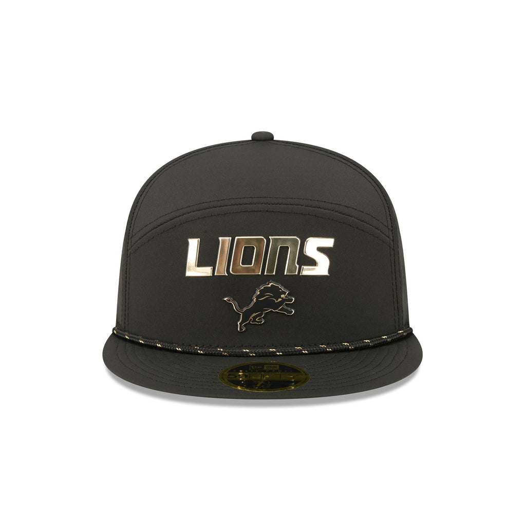Detroit Lions Gold Logo Rope Split Panel 59FIFTY Fitted Hat