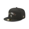 New York Mets Gold Logo Rope Split Panel 59FIFTY Fitted Hat