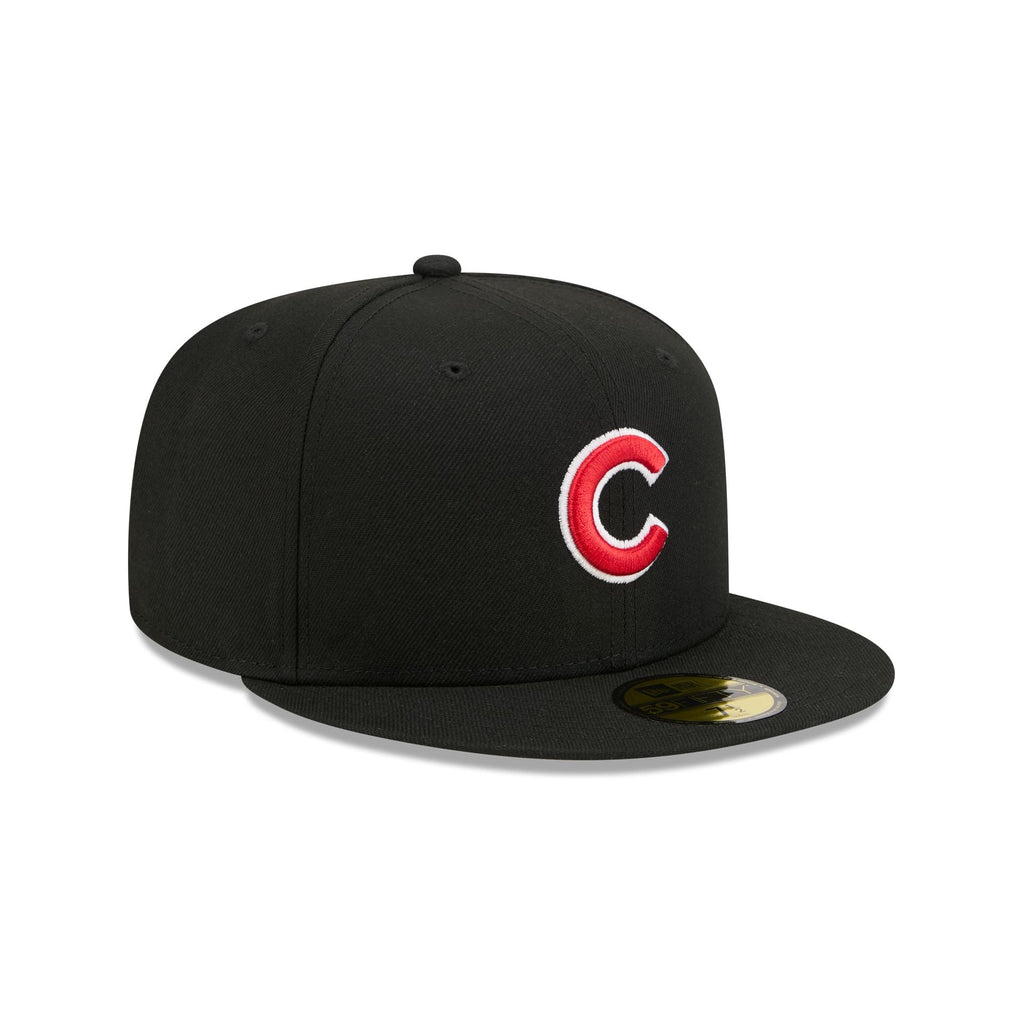 Chicago Cubs Black Basic 59FIFTY Fitted Hat