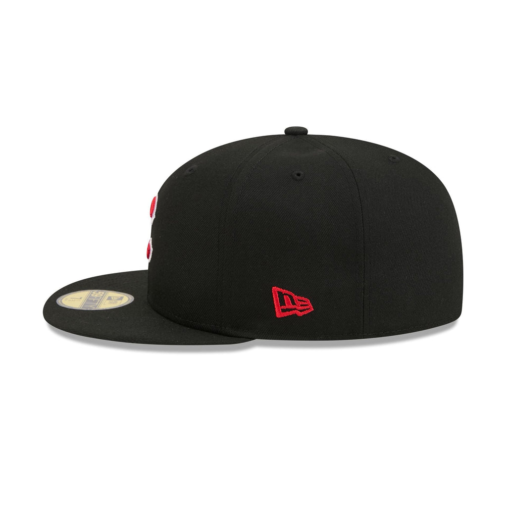 Chicago Cubs Black Basic 59FIFTY Fitted Hat