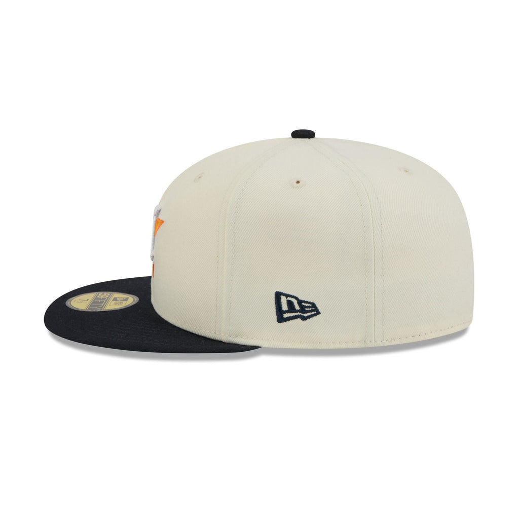 Houston Astros Chrome White Basic 59FIFTY Fitted Hat