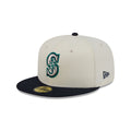 Seattle Mariners Chrome White Basic 59FIFTY Fitted Hat