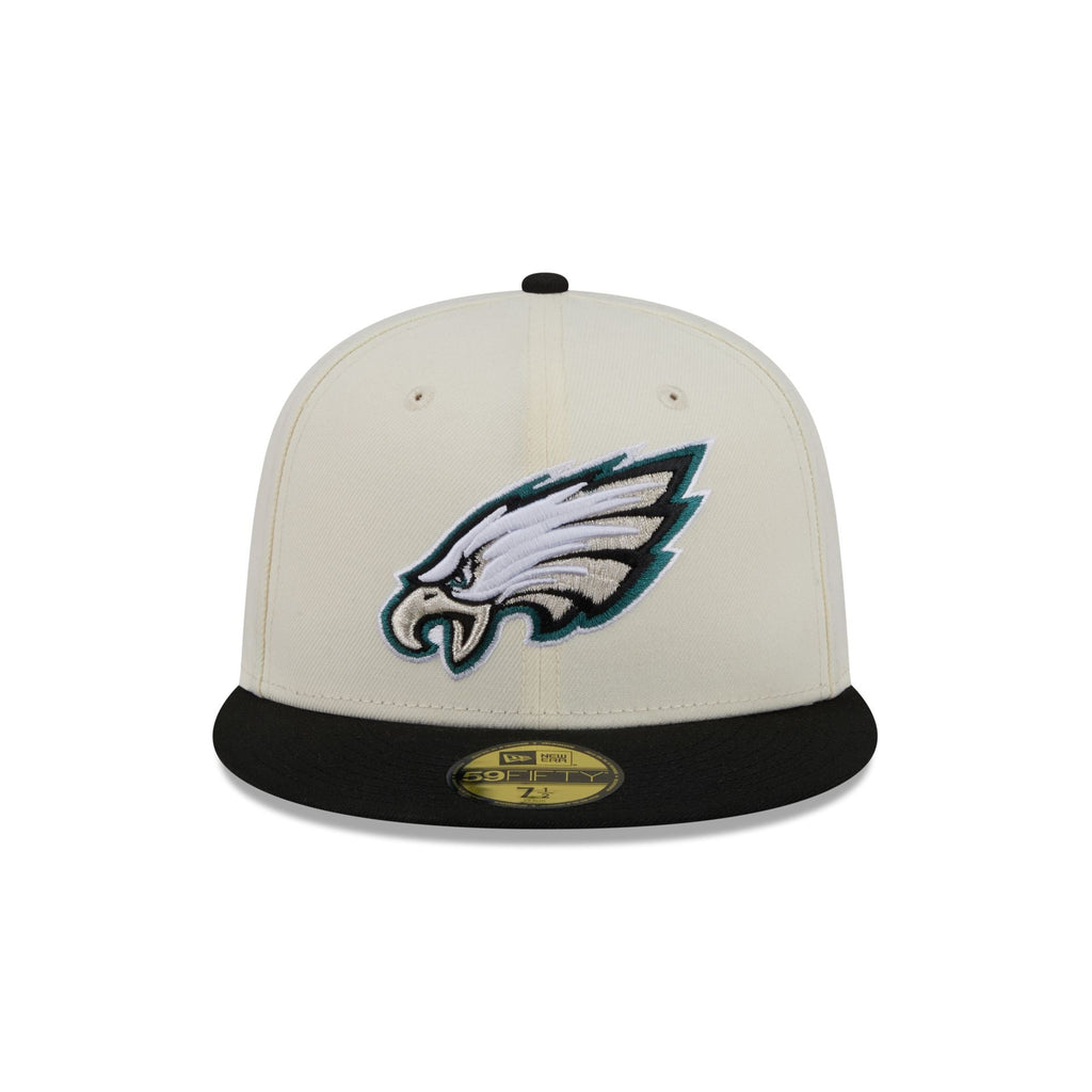 Philadelphia Eagles Chrome White Basic 59FIFTY Fitted Hat