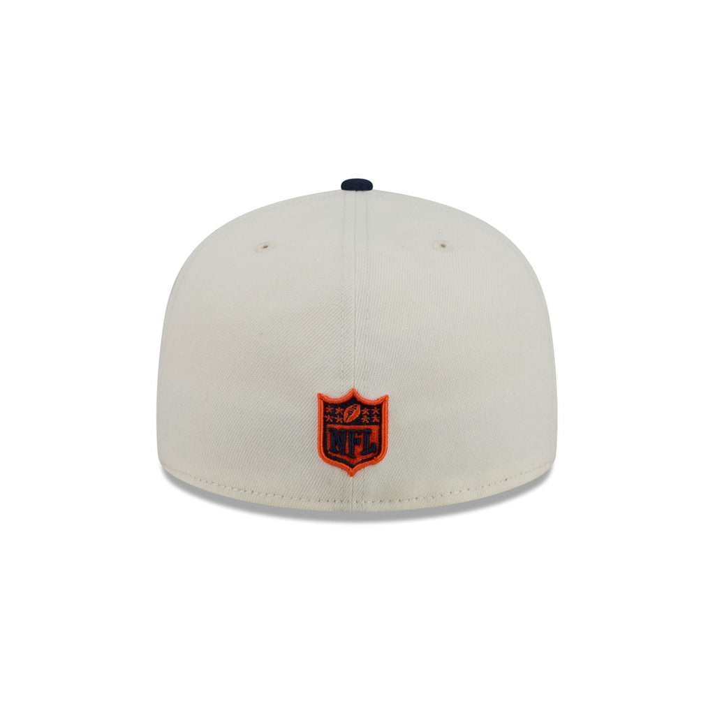 Denver Broncos Chrome White Basic 59FIFTY Fitted Hat