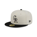 Colorado Rockies Chrome White Basic 59FIFTY Fitted Hat