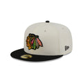 Chicago Blackhawks Chrome White Basic 59FIFTY Fitted Hat