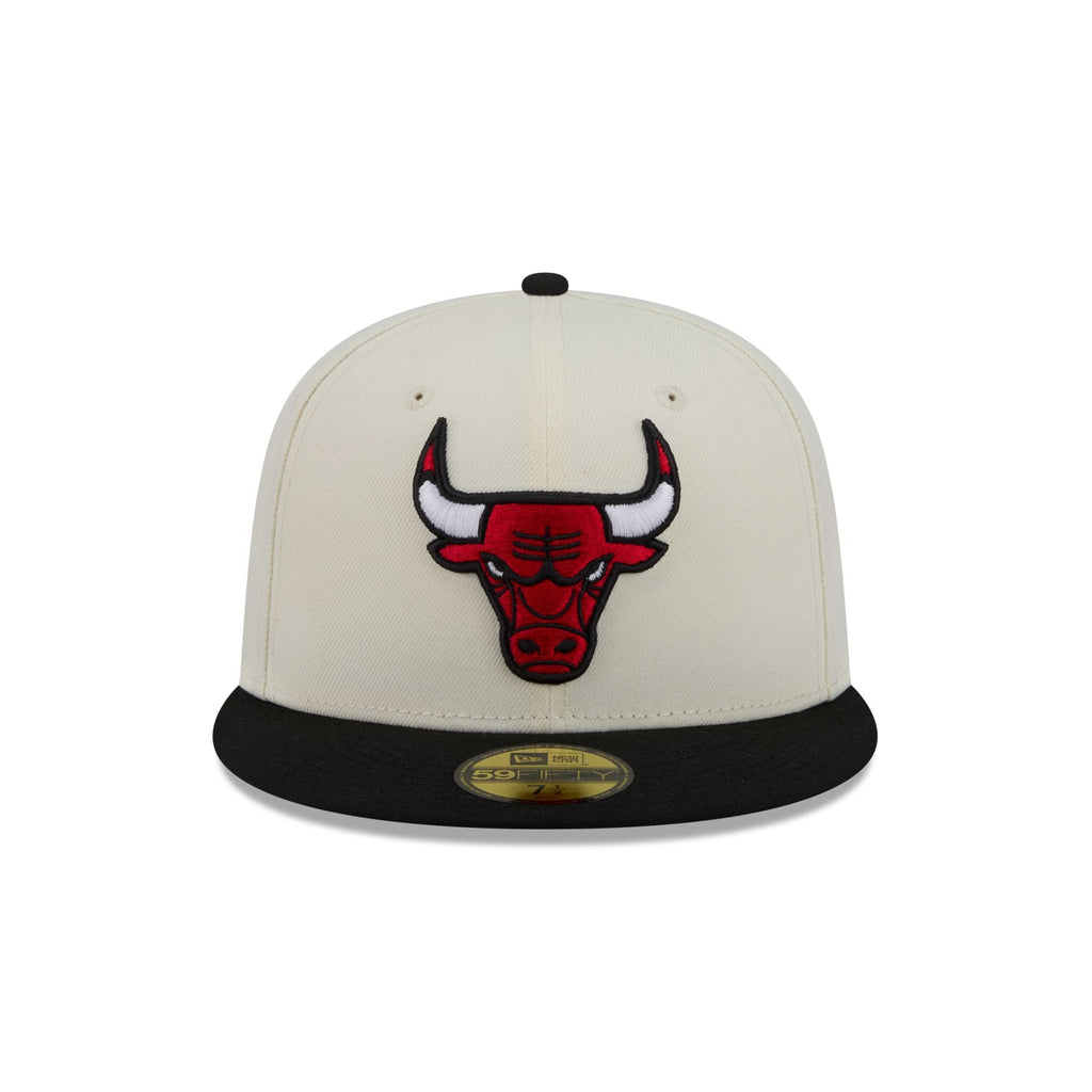 Chicago Bulls Chrome White Basic 59FIFTY Fitted Hat