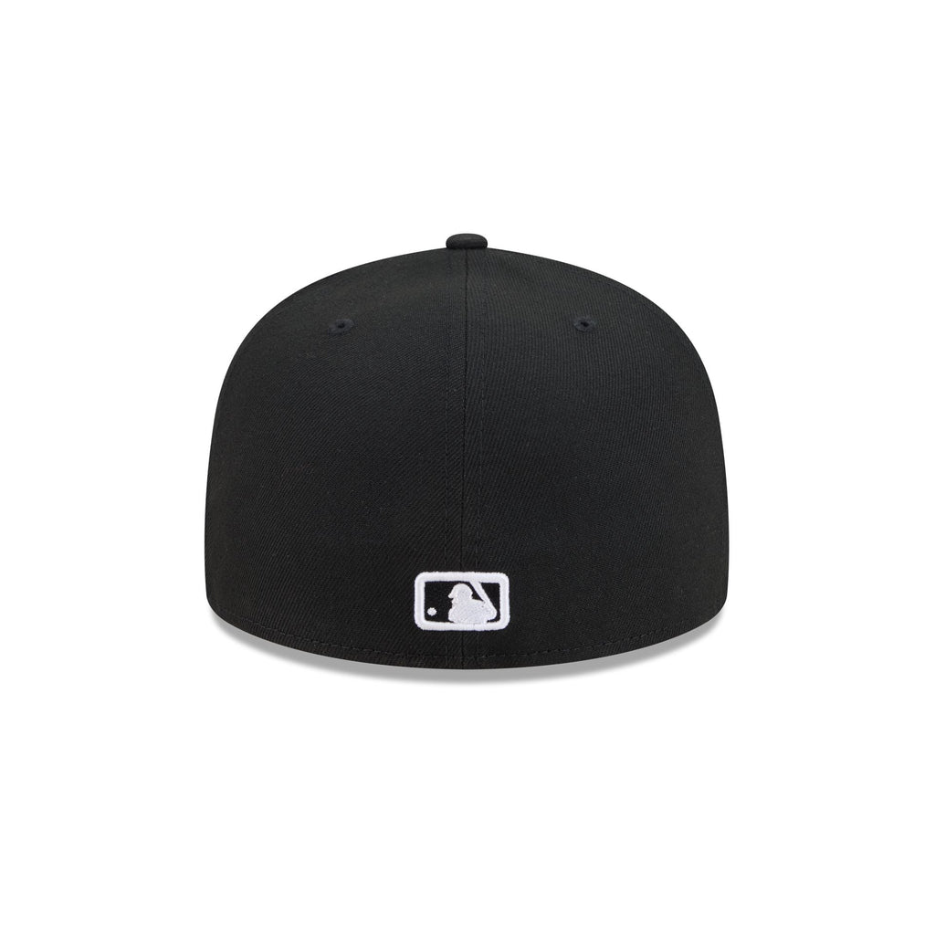 Texas Rangers Black and White Basic 59FIFTY Fitted Hat