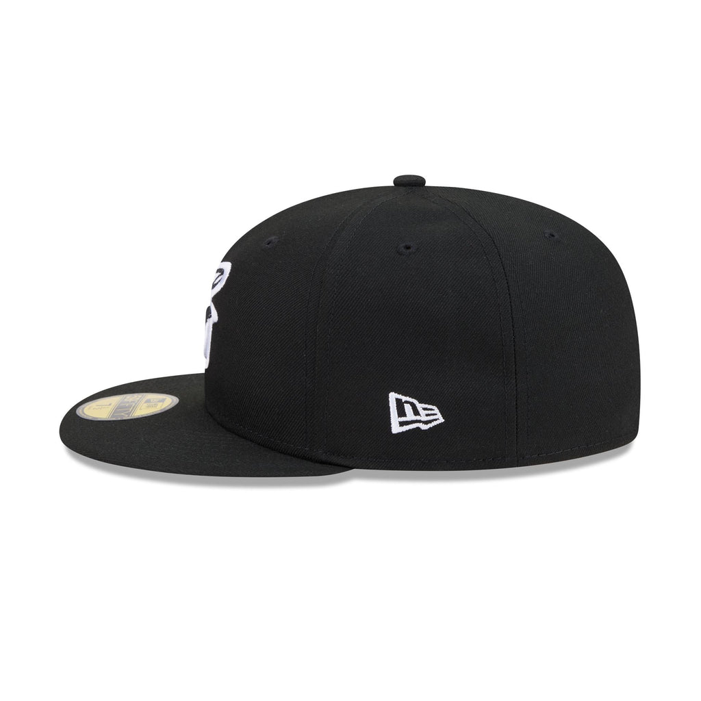 Baltimore Orioles Black and White Basic 59FIFTY Fitted Hat