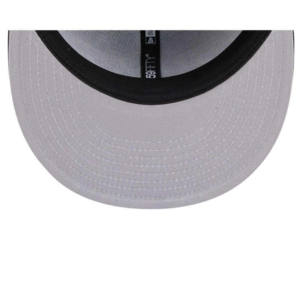 Los Angeles Lakers Black and White Basic 59FIFTY Fitted Hat