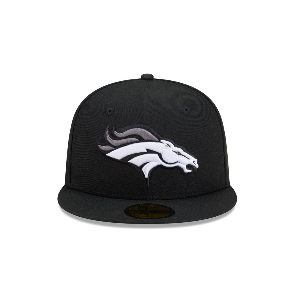 Denver Broncos Black and White Basic 59FIFTY Fitted Hat