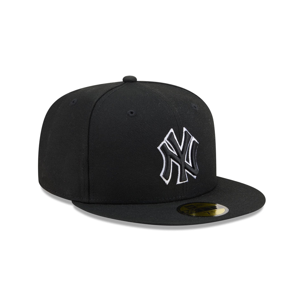 New York Yankees Black and White Basic 59FIFTY Fitted Hat