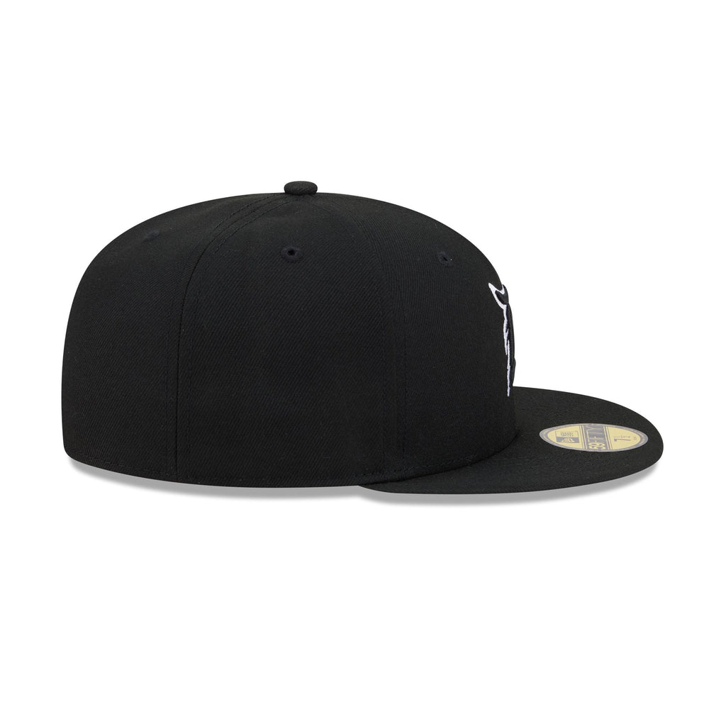 Detroit Tigers Black and White Basic 59FIFTY Fitted Hat