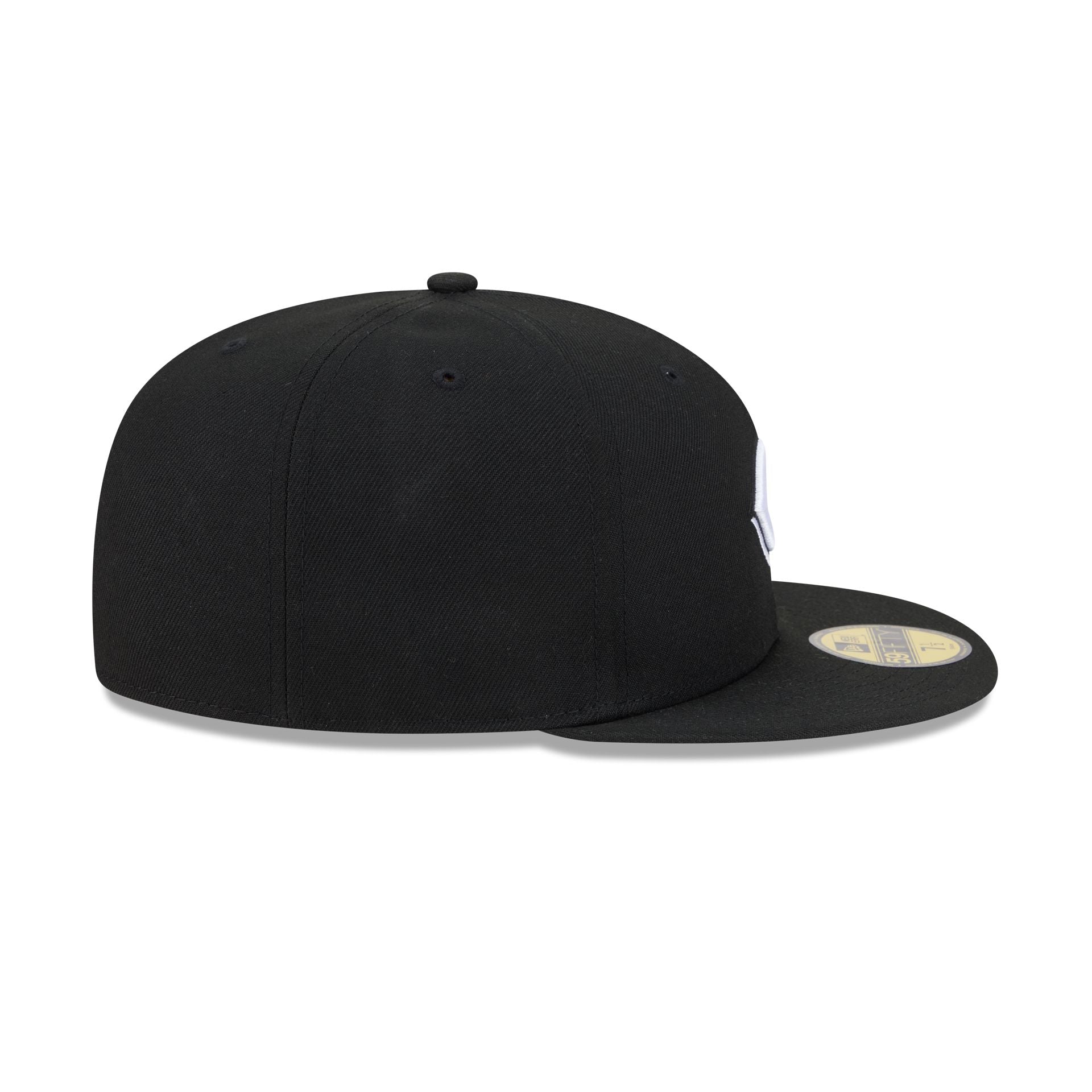 Cincinnati Reds Black and White Basic 59FIFTY Fitted Hat